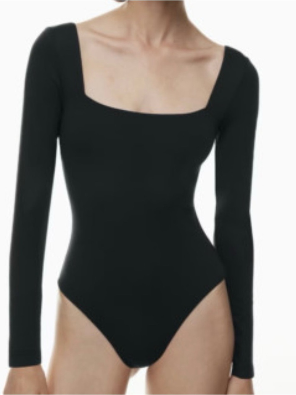 Keith Black Long-Sleeve One-Piece Bodysuit size xs